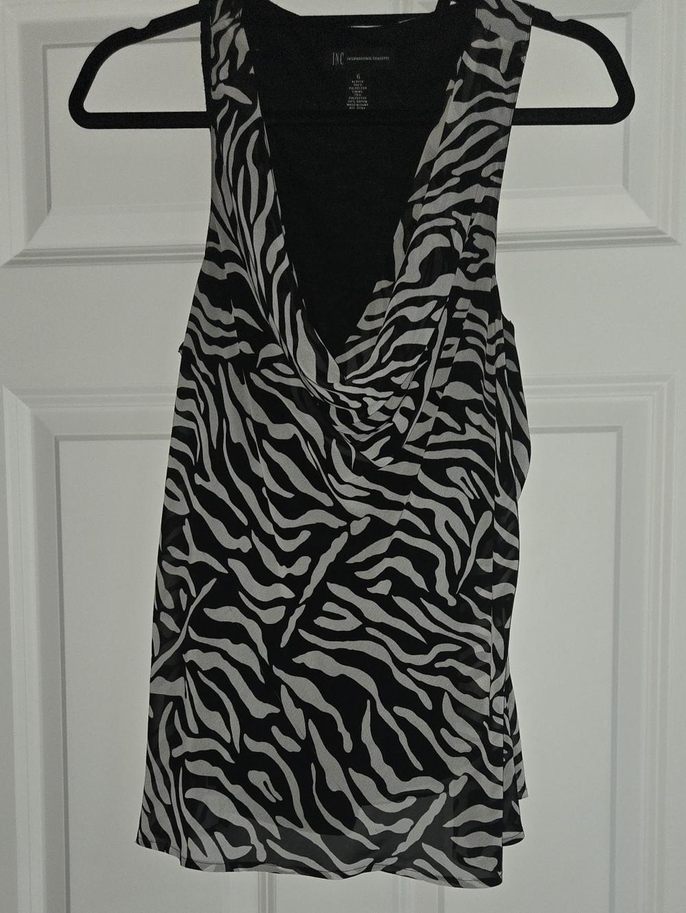 Women's zebra print sleeveless dress